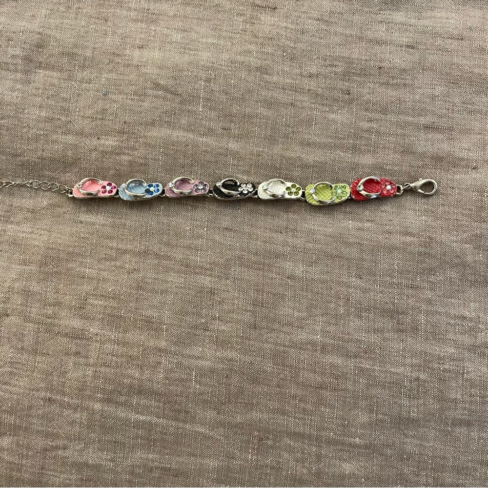 Flip flop charm bracelet